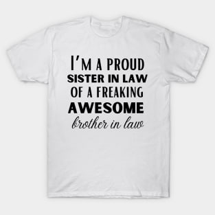 Funny brother in law and World's best  sister in law shirts cute with flowers T-Shirt